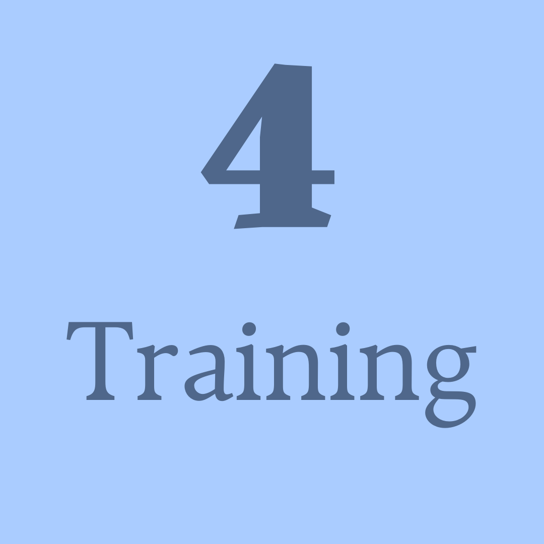 Number four training on blue